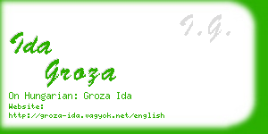 ida groza business card